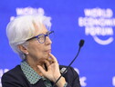 La presidente della Bce, Christine Lagarde, al World Economic Forum di Davos (ANSA)