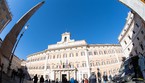 Piazza Montecitorio durante le votazioni per il presidente della Repubblica (ANSA)
