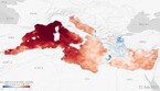 L’ondata di caldo che ha investito il mar Mediterraneo nell’estate 2022 (fonte: ESA, Data: EU Copernicus Marine Service Information) (ANSA)
