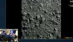 Superficie dell'asteroide Dimorphos, a 13 milioni di chilometri dalla Terra, subito prima dell'impatto della sonda Dart (fonte: NASA TV) (ANSA)