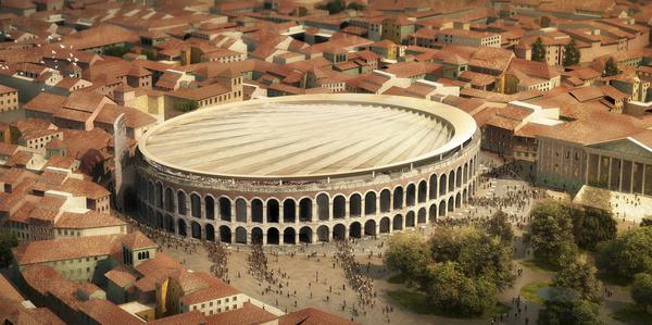 Progetto tedesco per coprire l'Arena di Verona © AP