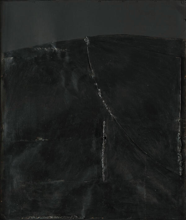 Alla Fondazione Burri 'La Luce del Nero' - Citt� di Castello Alberto Burri: Ferro E, 1958, ferro 102,5 X 88 cm © ANSA