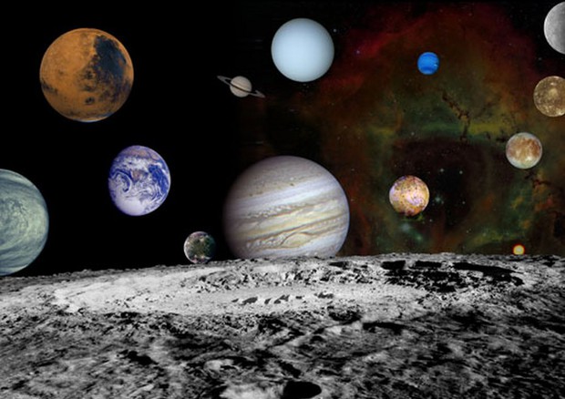 Rappresentazione grafica dei pianeti del nostro Sistema Solare (fonte: NASA) © Ansa