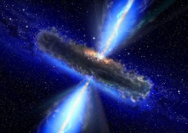 Rappresentazione artistica di un buco nero (fonte: ESA/NASA) © Ansa
