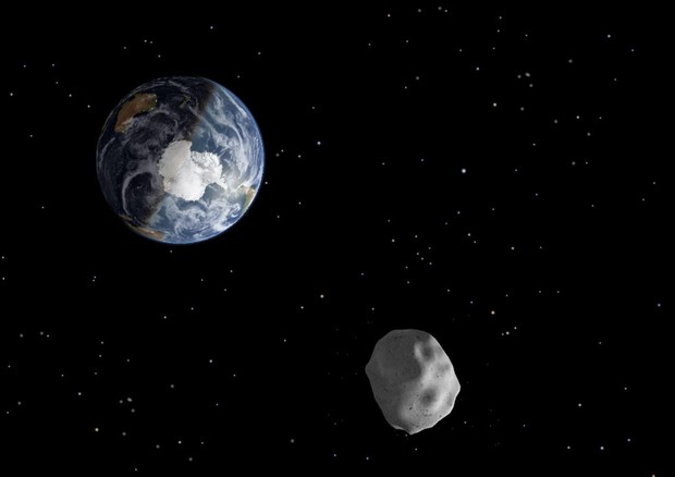 Un asteroide vicino alla Terra in una illustrazione fornita dalla Nasa © ANSA 