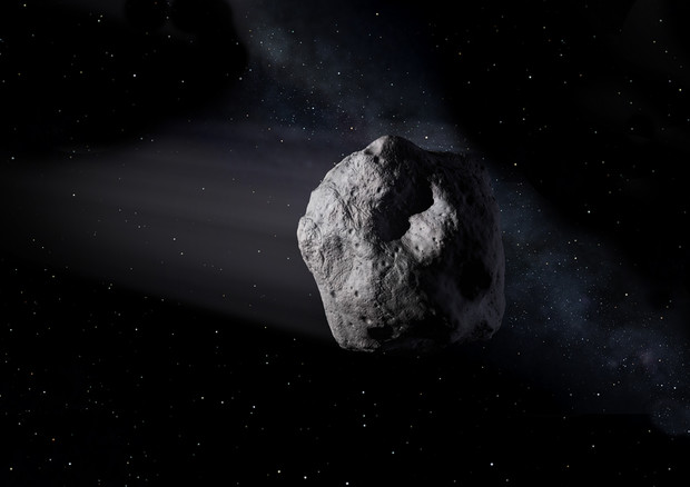 Una riproduzione artistica di un Neo (Near Earth Objects), asteroide vicino alla Terra (fonte: ESA/P. Carill - CC BY SA 3.0 IGO) © Ansa