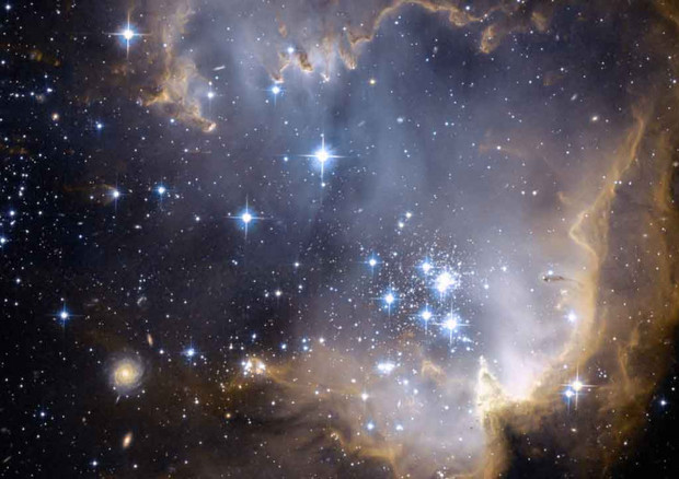 La Piccola Nube di Magellano nell'immagine vista nell'ottico (fonte: ANU e CSIRO) © Ansa