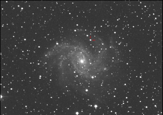 La supernova SN 2017eaw fotgrafata dall'astrofisico Gianluca Masi (fonte: Gianluca Masi, The Virtual Telescope Project) © Ansa