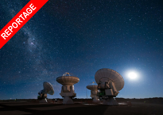 Il radiotelesopio Alma, a 5.000 metri di quota (fonte: ESO/José Francisco Salgado, josefrancisco.org) © Ansa