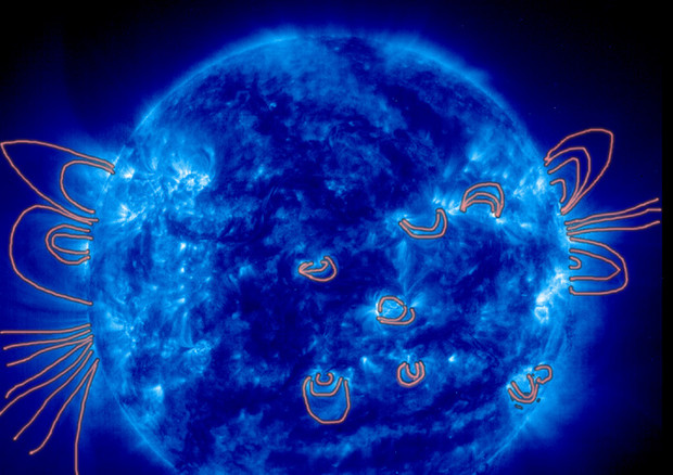 La 'musica' del Sole prodotta dai terremoti interni alla nostra stella indica che si avvicina il periodo minimo della sua attività (fonte: SOHO, NASA) © Ansa