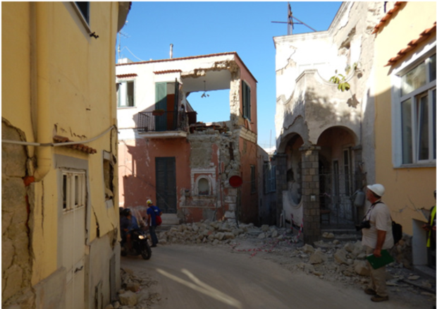 Immagini dei danni a Ischia (fonte:Ingv) © Ansa