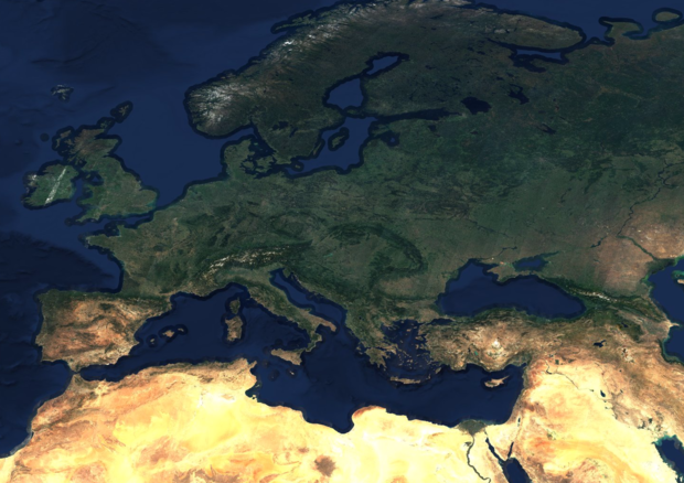 Un'immagine dell'Italia ripresa da Sentinel2 (fonte: Copernicus, Esa, European Commission) © Ansa