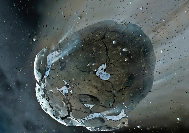 Rappresentazione artistica di un asteroide (fonte: Hubble Space Telescope / ESA) © Ansa