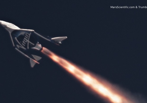 Riparte la corsa al turismo spaziale, con il nuovo test della Virgin Galactis (fonte: Virgin Galactic) © Ansa