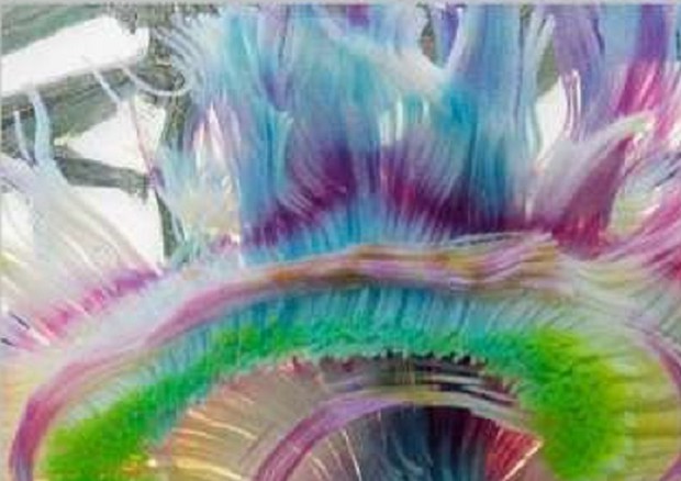 Dettaglio di un cervello in più colori ottenuto con la nuova stampa 3D (fonte: Science Advances (2018). DOI: 10.1126/sciadv.aas8652) © Ansa
