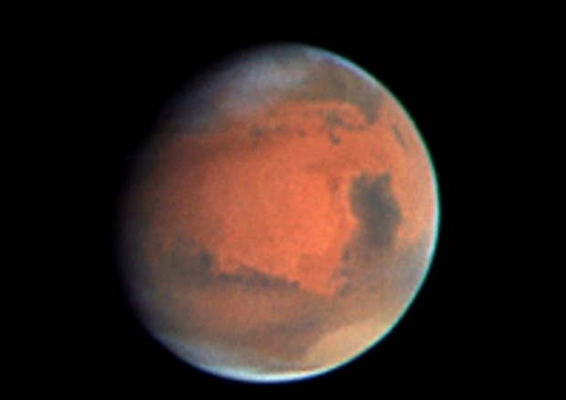 Marte fotografato dal telescopio spaziale Hubble (fonte: Phil James, Univ. Toledo, e Steve Lee, Univ. Colorado; NASA/ESA) © Ansa