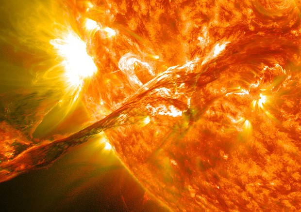 L'eruzione solare del 31agosto 2012 (fonte: NASA Goddard Space Flight Center) © Ansa