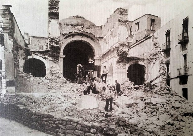 Immagine storica di Casamicciola dopo il terremoto del 1883 (fonte: Wikipedia) © Ansa