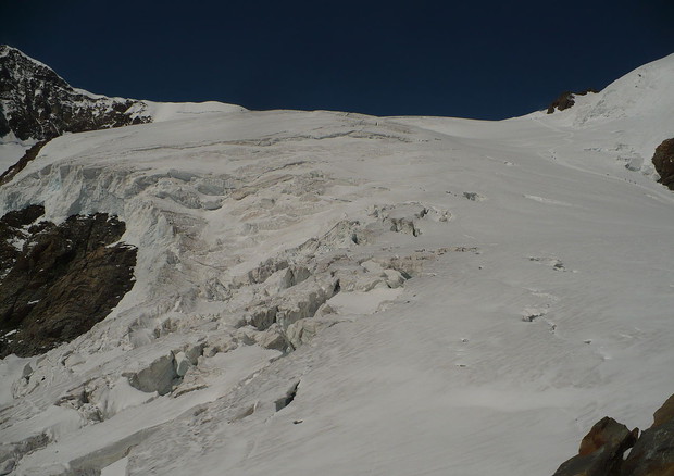 Il ghiacciaio del Lys (fonte: Francofranco56, Wikipedia) © Ansa