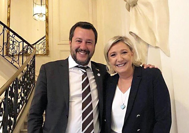Matteo Salvini con Marine Le Pen © ANSA