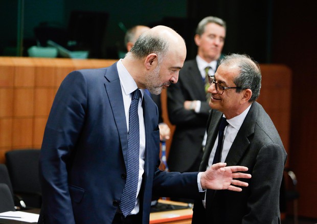 Giovanni Tria e Pierre Moscovici © EPA