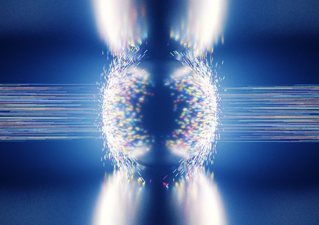 Un fascio di protoni in una rappresentazione grafica © Ansa