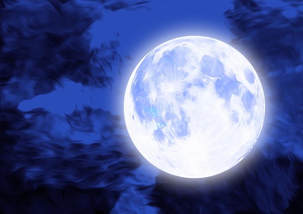 Rappresentazione artistica della Luna Blu (fonte: pixy.org) © Ansa
