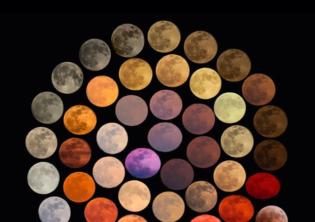  La Luna piena in un caleidoscopio di 48 immagini è la foto astronomica del giorno (Apod) della Nasa (fonte: Marcella Giulia Pace/UAI) © Ansa