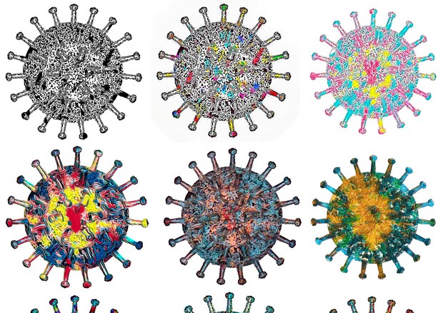 Rappresentazione grafica del nuovo coronavirus (fonte: Marek Studzinski/ Pixabay) © Ansa