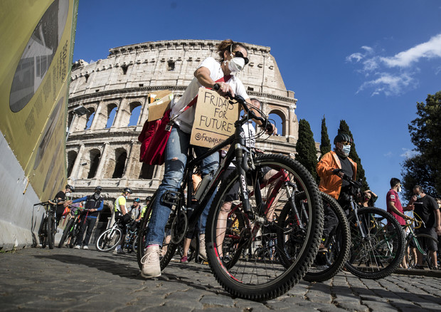 Una manifestazione dei Friday for Future a Roma. Immagine d'archivio © ANSA