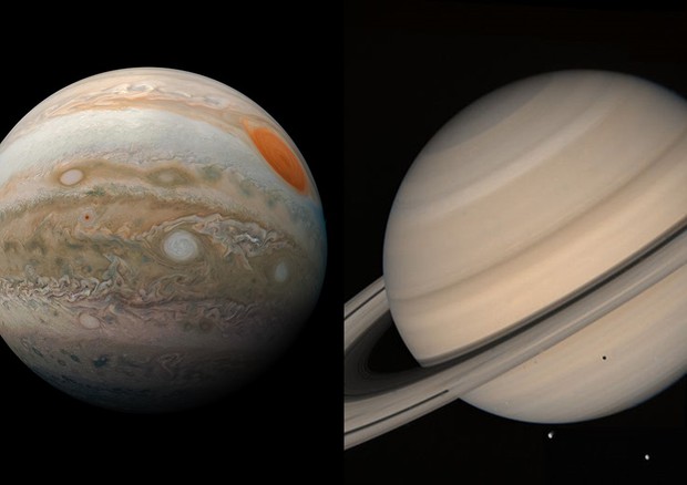 Giove e Saturno i giganti del Sistema Slare (fonte:NASA) © Ansa