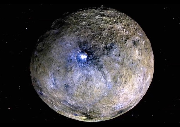 Il cratere Occator su Cerere (fonte: NASA/JPL-CalTech/UCLA/MPS/DLR/IDA) © 