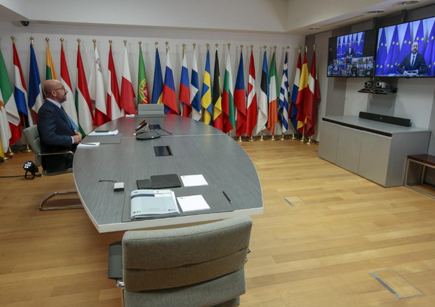Bielorussia: iniziata videoconferenza tra leader Ue © EPA