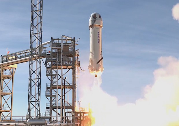 il lancio del New Shepard di Blue Origin (fonte: Blue Origin) © Ansa