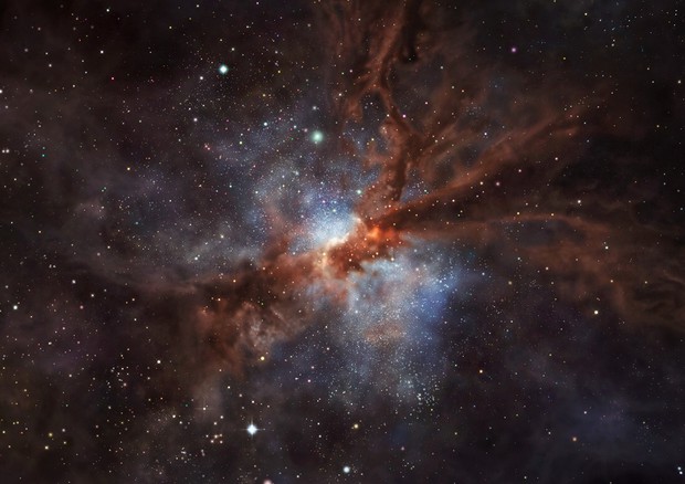 La galassia NGP–190387 (fonte: ESO/M. Kornmesser) © Ansa