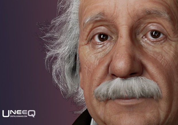 La versione digitale di Albert Einstein (fonte: AUneeQ Digital Humans) © Ansa