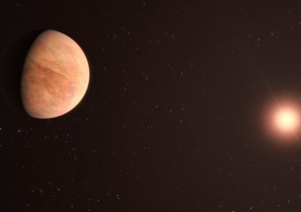 Rappresentazione artistica di uno dei pianeti del sistema solare L 98-59 (fonte: ESO/M. Kornmesser) © Ansa
