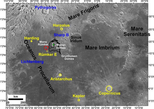 Il sito di atterraggio di Chang’e-5 sulla Luna (fonte: Qian et al., 2021) © Ansa