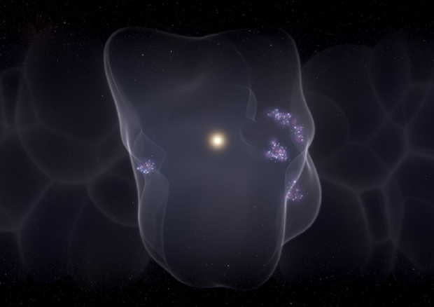 Ricostruita l’origine della ‘bolla vuota’ che ci circonda (fonte: Leah Hustak (STScI) © Ansa
