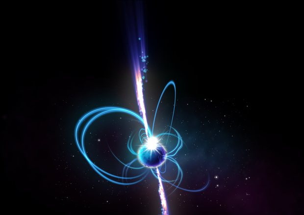 Artist's impression of a magnetar (source: ICRAR) © Ansa