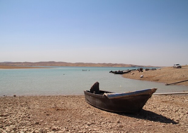 Dettaglio delle sponde del lago di Mosul (fonte: A. Zerboni, Unimi) © Ansa