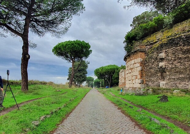 Rilievo della via Appia Antica con il laser scanner 3D (fonte: Polimi) © Ansa