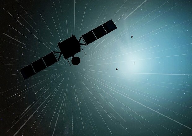 Rappresentaione artistica della missione Comet Interceptor (fonte: Geraint Jones, UCL Mullard Space Science Laboratory) © Ansa
