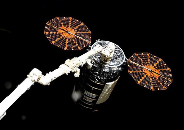 La navetta Cygnus pronta a lasciare la Stazione spaziale (fonte: S. Cristoforetti, Twitter) © ANSA