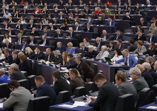 Una votazione durante la sessione plenaria dell'Eurocamera a Strasburgo © EPA