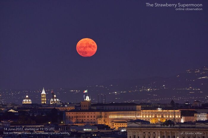 Today “Strawberry Superluna” is the second of 2022 broadcast live at 10.45 pm – space and astronomy