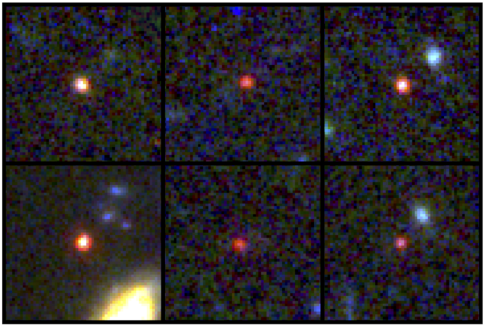 Six giant galaxies in the young universe baffle researchers