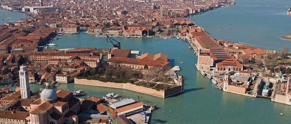 La laguna di Venezia vista dall'alto