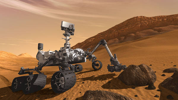 Rappresentazione artistica del rover-laboratorio Curiosity (fonte: NASA)