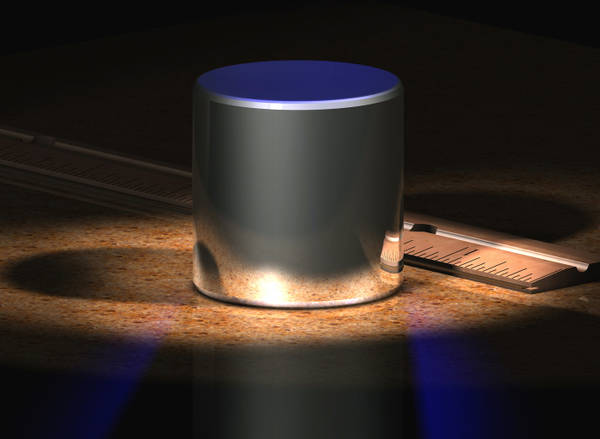 Il prototipo del chilogrammo, ossia l'International Prototype Kilogram (Ipk) (fonte: GregL) 